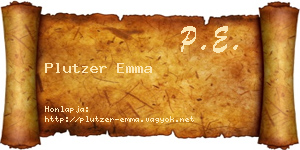 Plutzer Emma névjegykártya